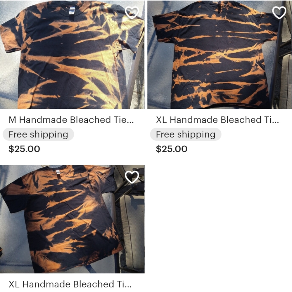Bleached Gildan T-shirts on Etsy